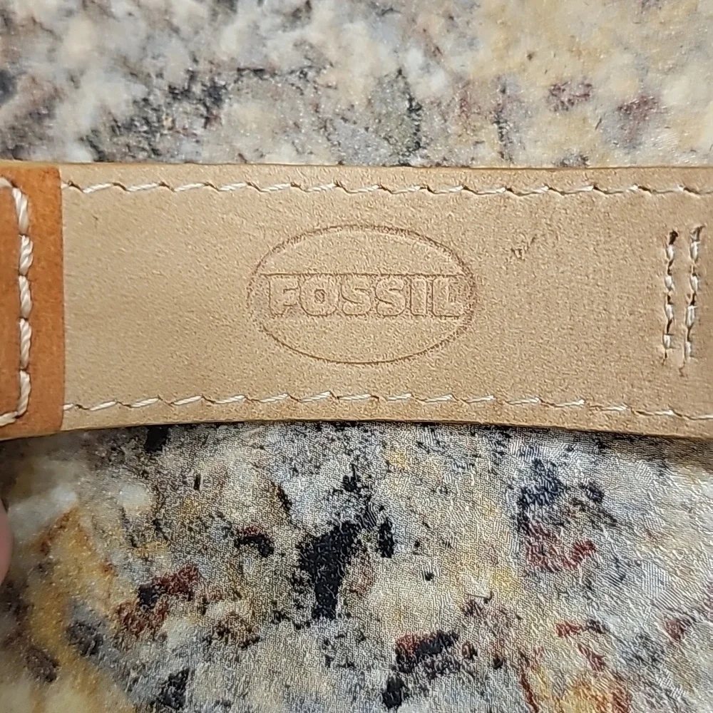 Fossil leather 
